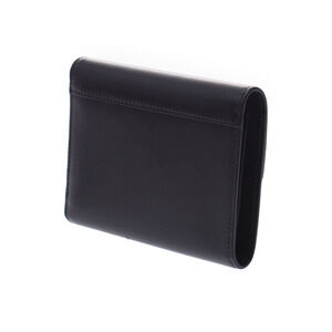 Celine Wallet Black fold Calfskin Tri